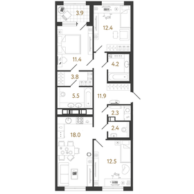 79,5 м², 3-комнатная квартира 18 160 000 ₽ - изображение 11