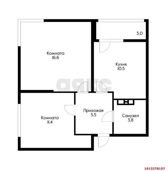 50,8 м², 2-комнатная квартира 5 600 000 ₽ - изображение 1
