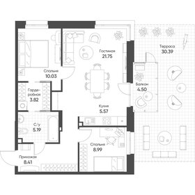 Квартира 74,2 м², 3-комнатная - изображение 1