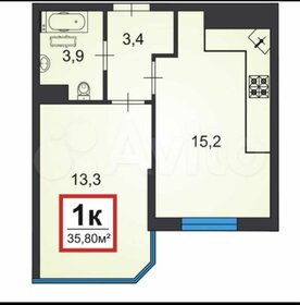 Квартира 36 м², 1-комнатная - изображение 1