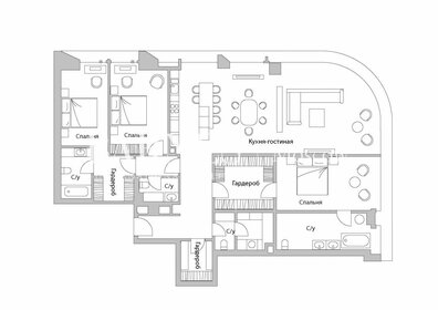 Квартира 180 м², 4-комнатная - изображение 1