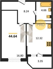 Квартира 44,6 м², 1-комнатная - изображение 1