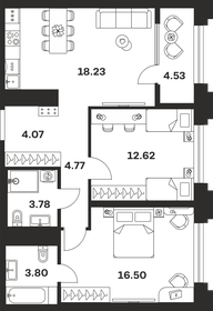 Квартира 68,3 м², 2-комнатная - изображение 1