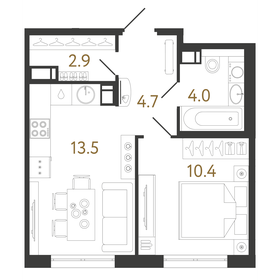 46 м², 2-комнатная квартира 7 400 000 ₽ - изображение 111
