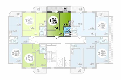 Квартира 38,2 м², 1-комнатная - изображение 1