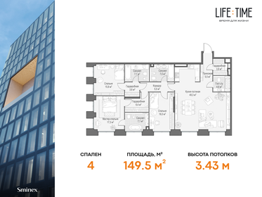 172 м², 5-комнатная квартира 141 900 000 ₽ - изображение 76