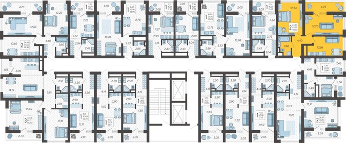 48 м², 2-комнатная квартира 12 500 000 ₽ - изображение 116