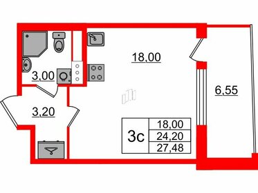 26,2 м², квартира-студия 5 095 000 ₽ - изображение 97