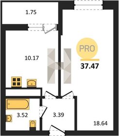 Квартира 37,5 м², 1-комнатная - изображение 1