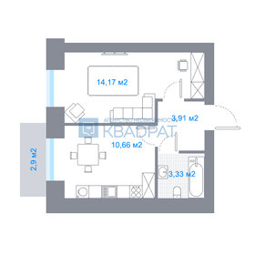 Квартира 33 м², 1-комнатная - изображение 1