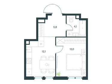 38 м², 1-комнатная квартира 11 500 000 ₽ - изображение 60