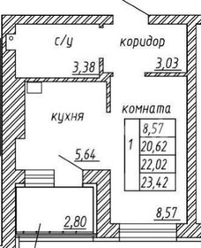 21,4 м², 1-комнатная квартира 2 150 000 ₽ - изображение 31