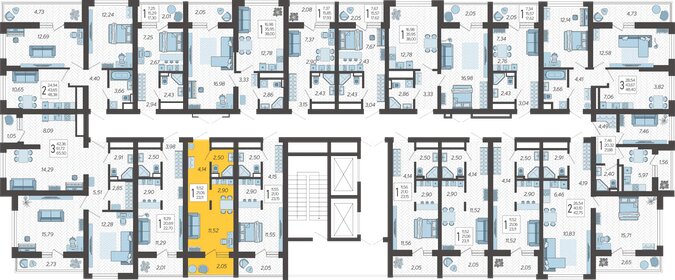 21 м², квартира-студия 11 980 000 ₽ - изображение 101