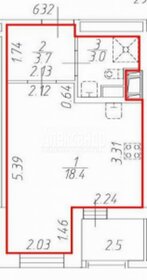 Квартира 25,1 м², студия - изображение 1