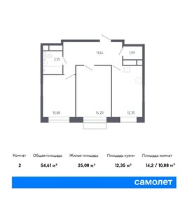 Квартира 54,6 м², 2-комнатная - изображение 1