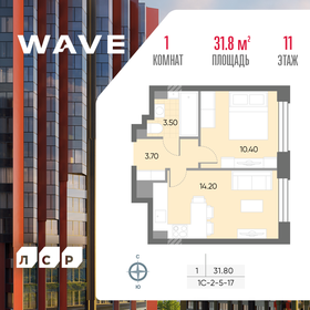 31,6 м², 1-комнатная квартира 15 252 909 ₽ - изображение 30