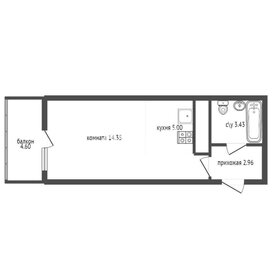 Квартира 29,5 м², студия - изображение 5