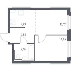 Квартира 34,9 м², 2-комнатная - изображение 1