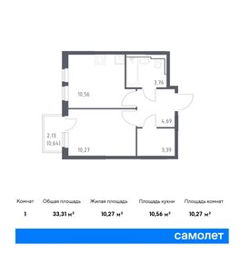 Квартира 33,3 м², 1-комнатная - изображение 1