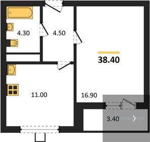 38,3 м², 1-комнатная квартира 5 203 390 ₽ - изображение 25