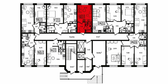 23,8 м², квартира-студия 3 251 736 ₽ - изображение 70