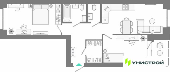 Квартира 63,9 м², 2-комнатная - изображение 1