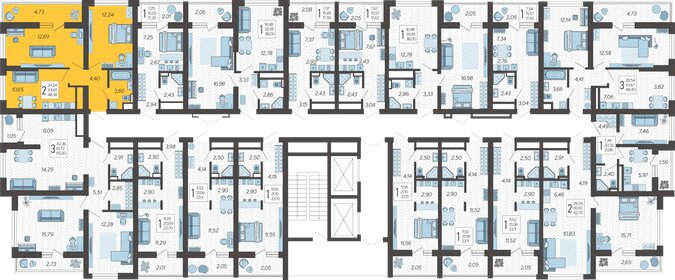 48,7 м², 2-комнатная квартира 21 364 206 ₽ - изображение 37