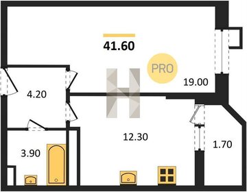 Квартира 41,6 м², 1-комнатная - изображение 1