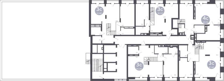 Квартира 91,4 м², 3-комнатная - изображение 2