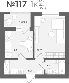 31 м², 1-комнатная квартира 5 400 000 ₽ - изображение 78