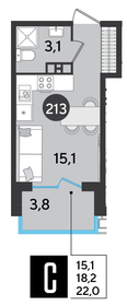 Квартира 22 м², студия - изображение 2