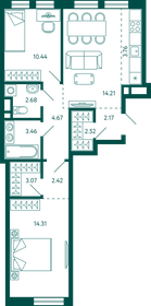 59,7 м², 2-комнатная квартира 9 716 090 ₽ - изображение 13