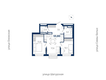63,2 м², 3-комнатная квартира 8 160 000 ₽ - изображение 87