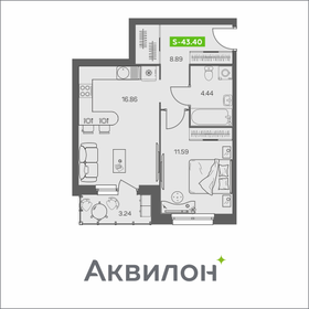 43,9 м², 1-комнатная квартира 6 026 923 ₽ - изображение 30