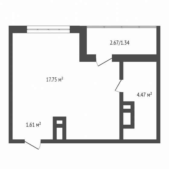 29,1 м², квартира-студия 5 499 000 ₽ - изображение 1