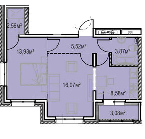 56 м², 3-комнатная квартира 4 999 000 ₽ - изображение 77