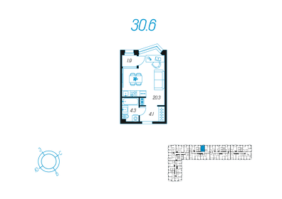 44,9 м², 1-комнатная квартира 5 450 000 ₽ - изображение 59