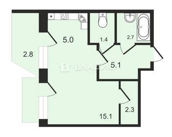 19,9 м², 1-комнатные апартаменты 4 100 000 ₽ - изображение 64