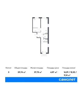 54,6 м², 2-комнатная квартира 8 443 050 ₽ - изображение 20