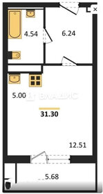 Квартира 31,3 м², студия - изображение 1