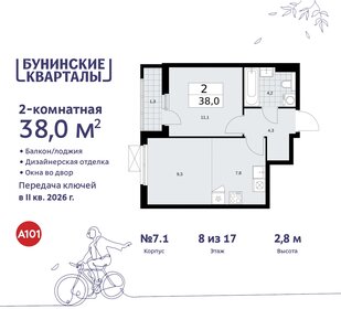 37 м², 2-комнатная квартира 10 721 675 ₽ - изображение 45