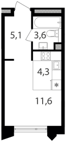 24,6 м², квартира-студия 14 044 140 ₽ - изображение 21