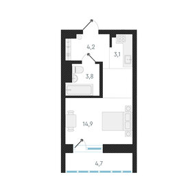 23 м², апартаменты-студия 3 800 000 ₽ - изображение 18