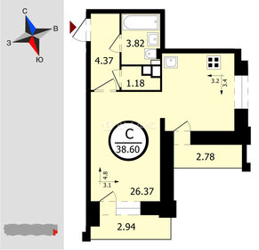 40,1 м², 2-комнатная квартира 5 100 000 ₽ - изображение 134