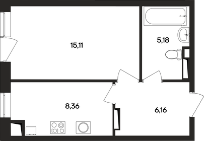29 м², 1-комнатная квартира 4 300 000 ₽ - изображение 64
