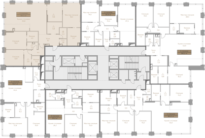 166,4 м², 3-комнатная квартира 302 871 040 ₽ - изображение 107