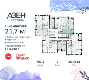 21,7 м², квартира-студия 8 177 715 ₽ - изображение 44