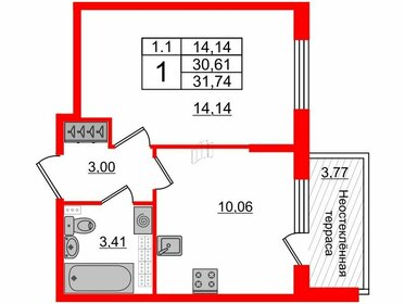 31,7 м², 1-комнатная квартира 6 600 123 ₽ - изображение 38