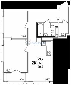 58,3 м², 2-комнатная квартира 8 850 000 ₽ - изображение 68