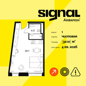 29,6 м², 1-комнатные апартаменты 10 319 093 ₽ - изображение 17